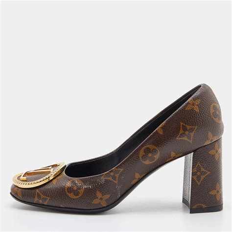 louis vuitton pad lock heels|Louis Vuitton heel pumps.